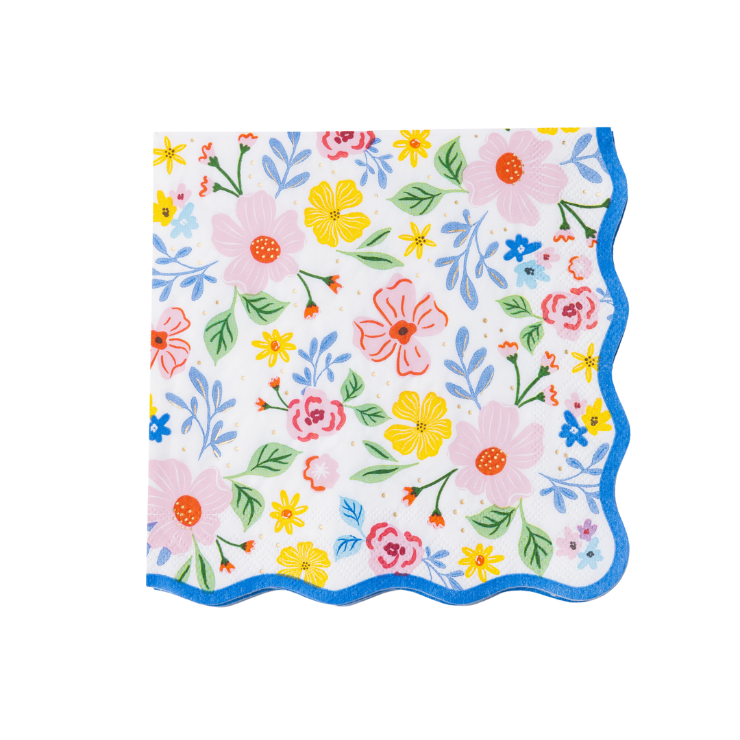 MULTICOLOR ELEGANT FLORAL DINNER NAPKINS Bonjour Fete Napkins Multicolor Elegant Floral Dinner Napkins | Premium Quality - Bonjour Fête Bonjour Fete - Party Supplies