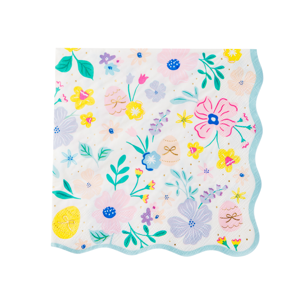 EASTER PASTEL FLORAL DINNER NAPKINS Bonjour Fete Napkins EASTER PASTEL FLORAL DINNER NAPKINS Bonjour Fete - Party Supplies