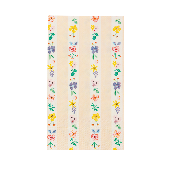 MULTICOLOR ELEGANT FLORAL GUEST TOWELS Bonjour Fete Napkins Elegant Floral Guest Towels - Perfect for Tea Parties and Showers Bonjour Fete - Party Supplies