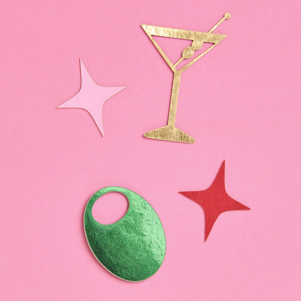 Martini Confetti - 200 pc foil confetti xo, Fetti confetti Martini Confetti - 200 pc foil confetti Bonjour Fete - Party Supplies