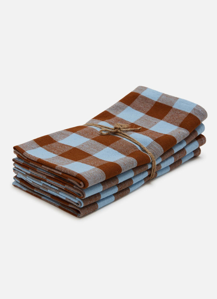 CANDY GINGHAM - Blue Napkins Heather Taylor Home simple CANDY GINGHAM - Blue Napkins Bonjour Fete - Party Supplies