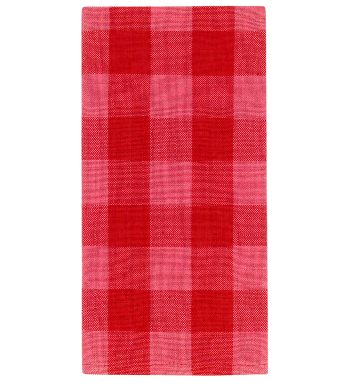 GINGHAM - Guava Napkins Heather Taylor Home simple GINGHAM - Guava Napkins Bonjour Fete - Party Supplies