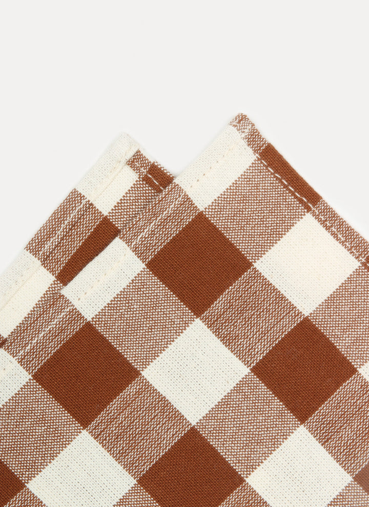GINGHAM - Nutmeg Napkins Heather Taylor Home simple GINGHAM - Nutmeg Napkins Bonjour Fete - Party Supplies