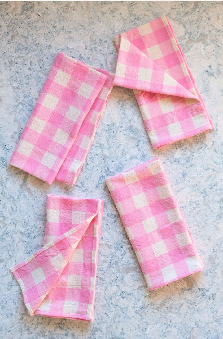 GINGHAM - Peony Napkins Heather Taylor Home simple GINGHAM - Peony Napkins Bonjour Fete - Party Supplies