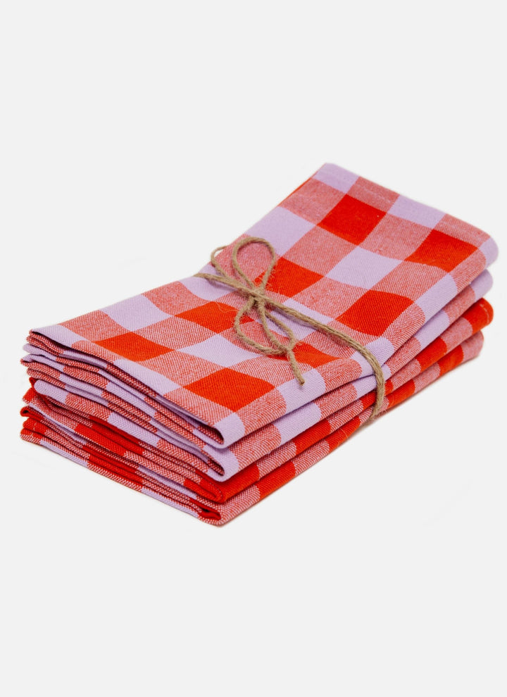 GINGHAM - Poppy Napkins Heather Taylor Home simple GINGHAM - Poppy Napkins Bonjour Fete - Party Supplies