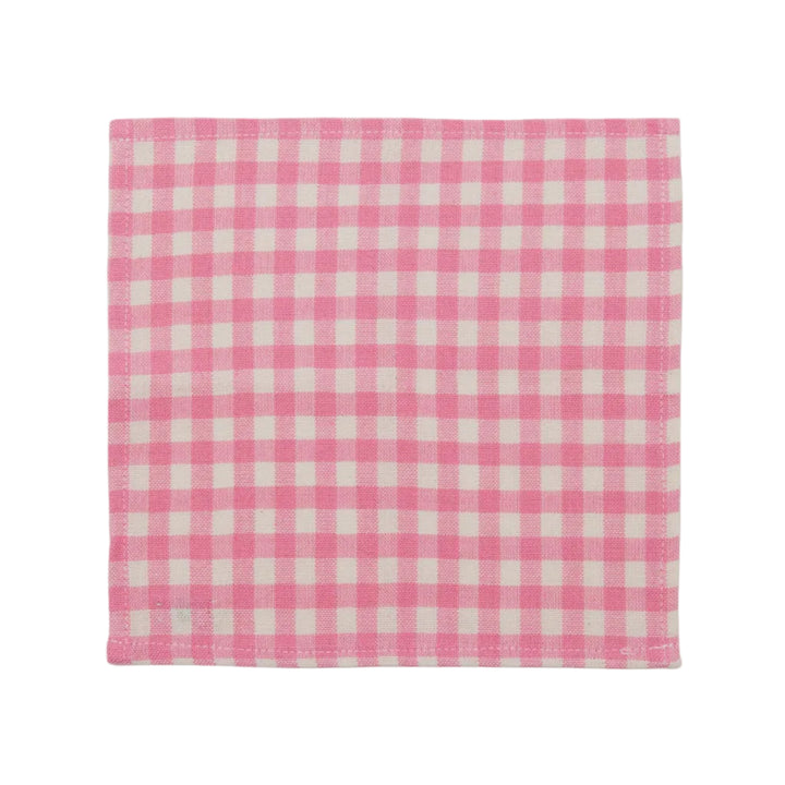 MINI GINGHAM - Peony Kid Napkins Heather Taylor Home simple MINI GINGHAM - Peony Kid Napkins Bonjour Fete - Party Supplies