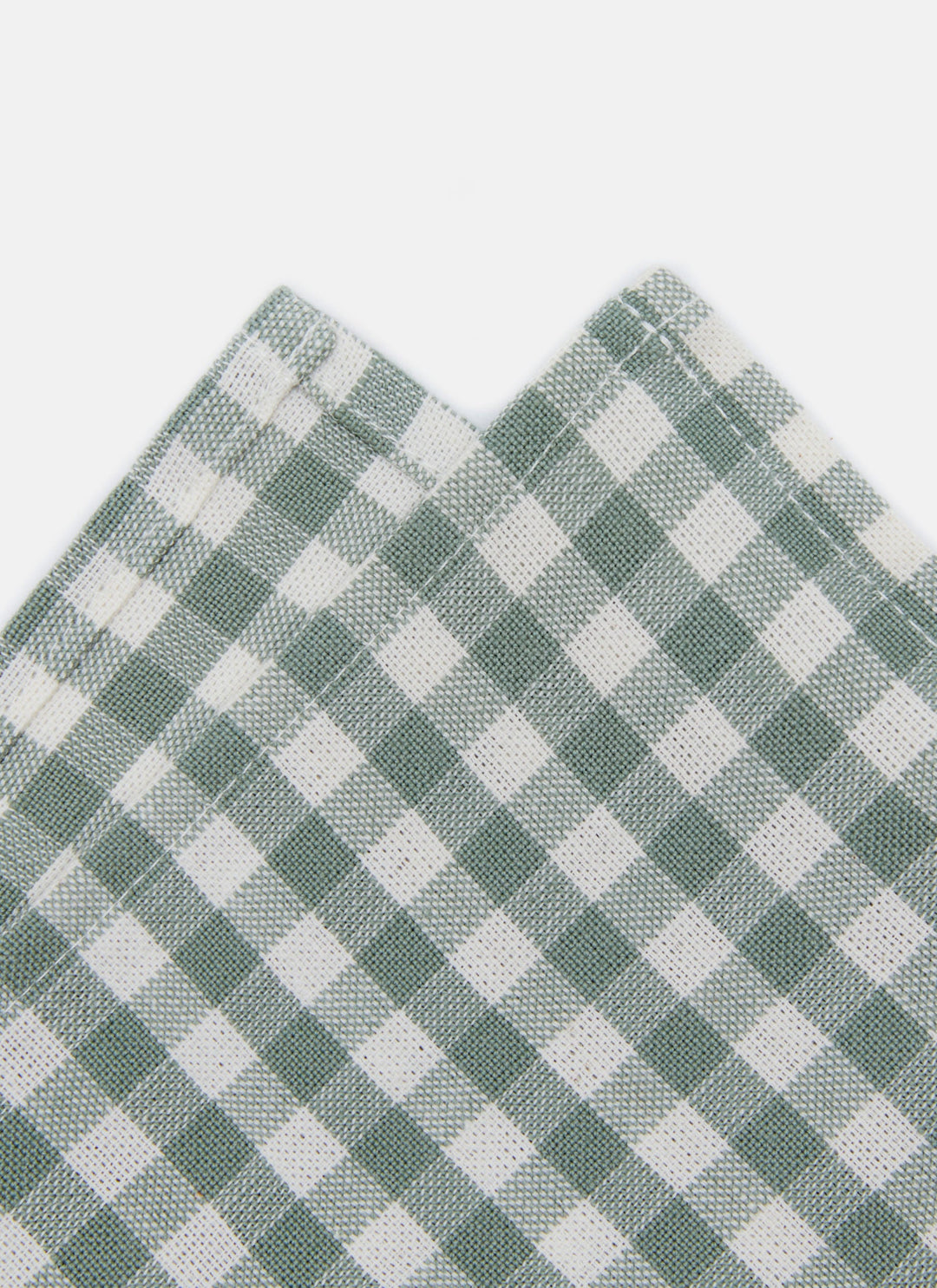 Mini Gingham Sage Napkins