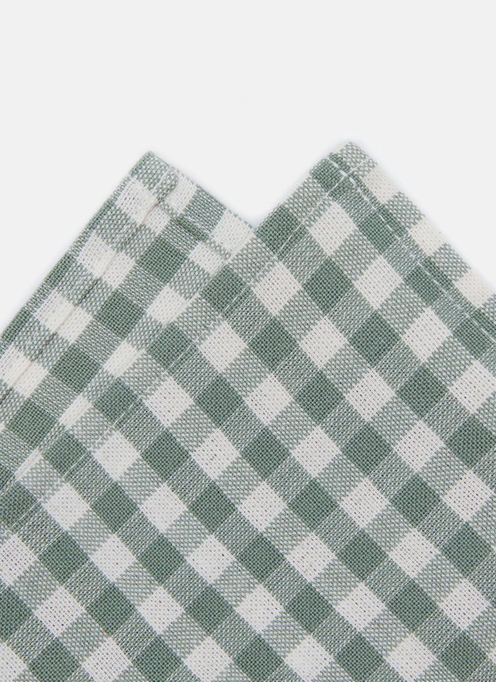 Mini Gingham Sage Napkins