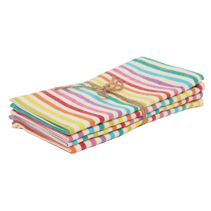 MULTI STRIPE - Rainbow Napkins Heather Taylor Home simple MULTI STRIPE - Rainbow Napkins Bonjour Fete - Party Supplies
