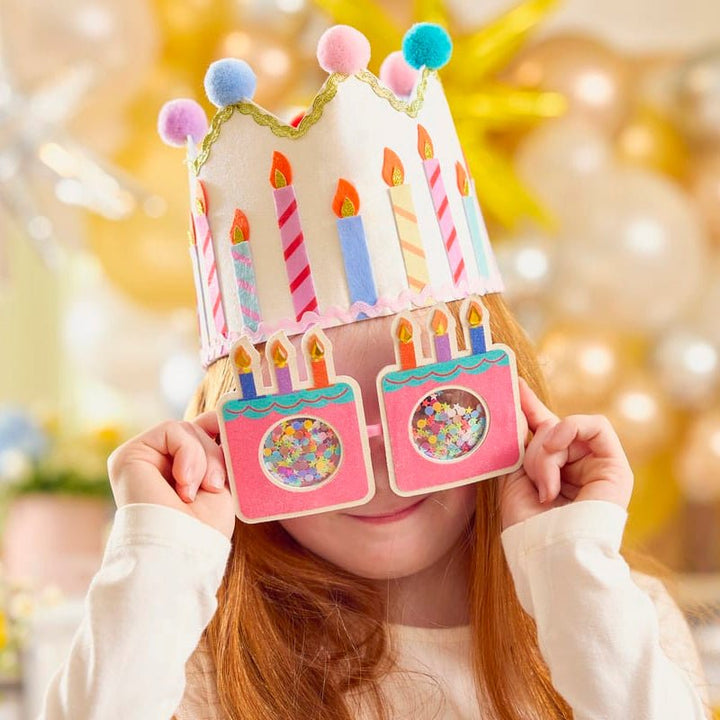 Confetti Birthday Cake Novelty Glasses