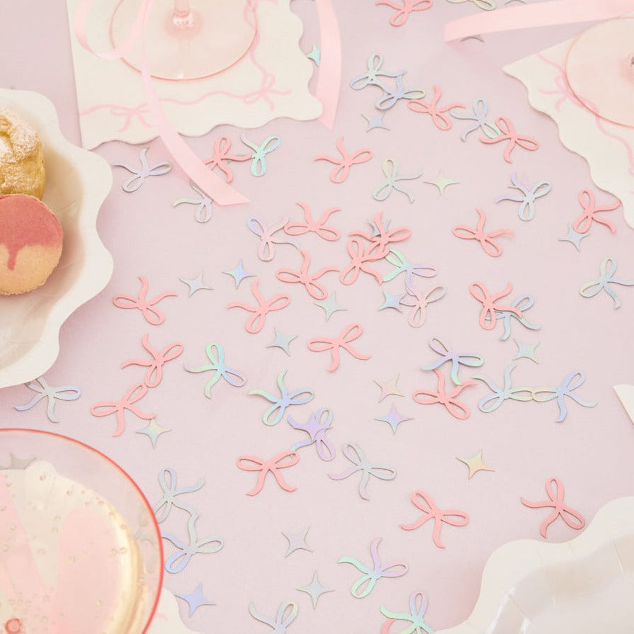 Tying the Knot Confetti - 200 pc iridescent foil confetti xo, Fetti confetti Tying the Knot Confetti - 200 pc iridescent foil confetti Bonjour Fete - Party Supplies