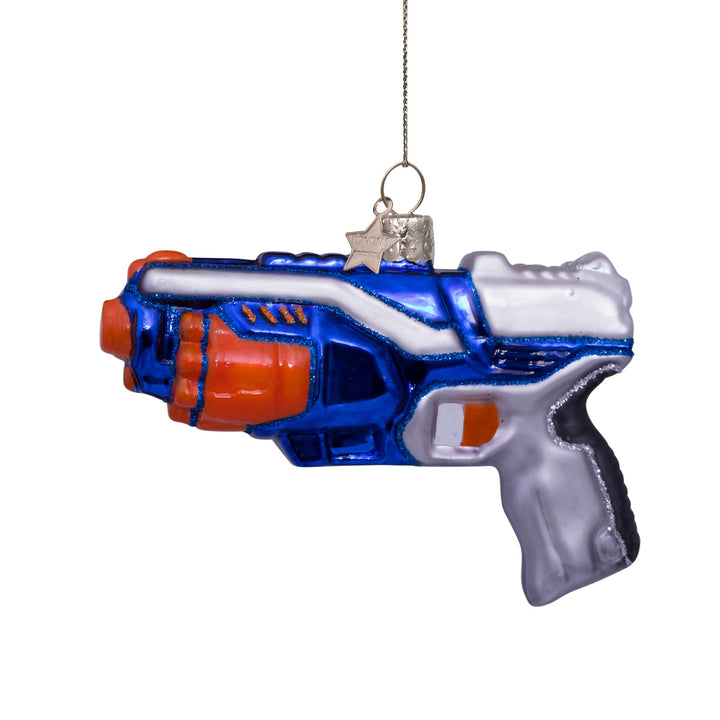 Nerf Gun Glass Ornament Bonjour Fete Party Supplies Christmas Ornaments