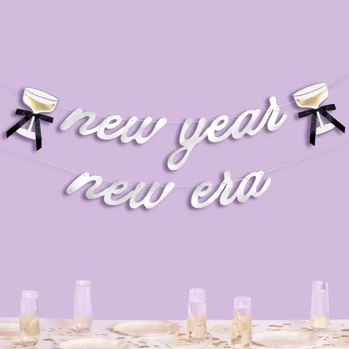 NEW YEAR NEW ERA BANNER xo, Fetti NEW YEAR NEW ERA BANNER Bonjour Fete - Party Supplies