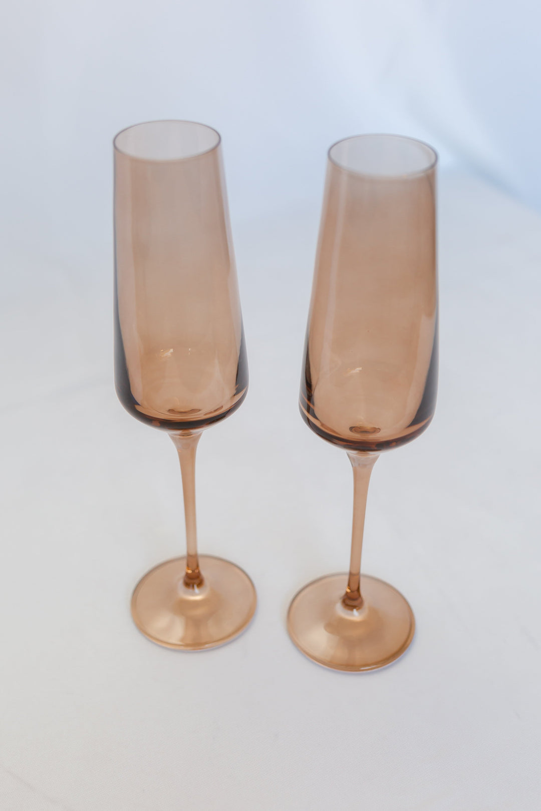 Estelle Colored Champagne Flute - Set of 6 {Mocha Mousse (Our Amber Smoke)}