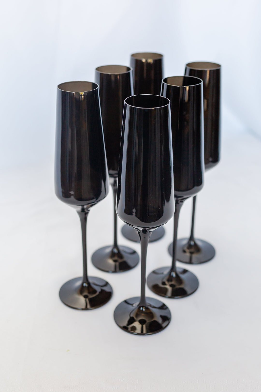Black Champagne Flute Set