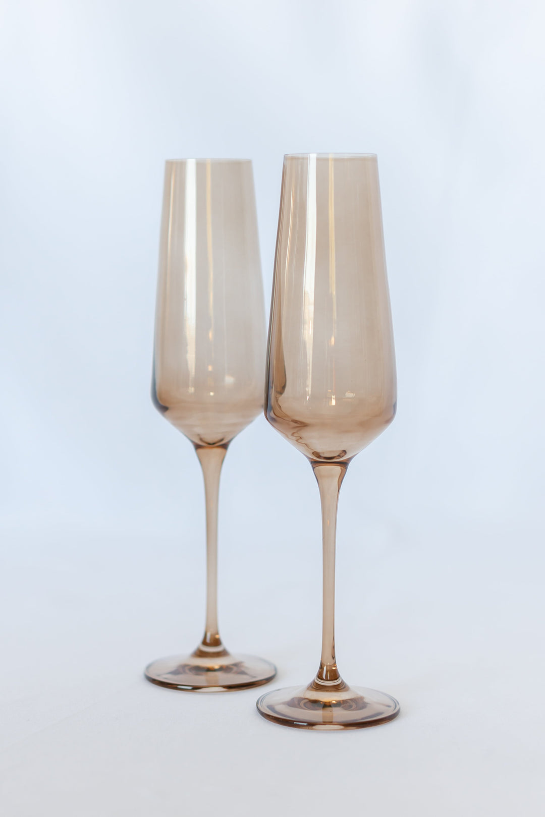 Estelle Colored Champagne Flute - Set of 6 {Mocha Mousse (Our Amber Smoke)}