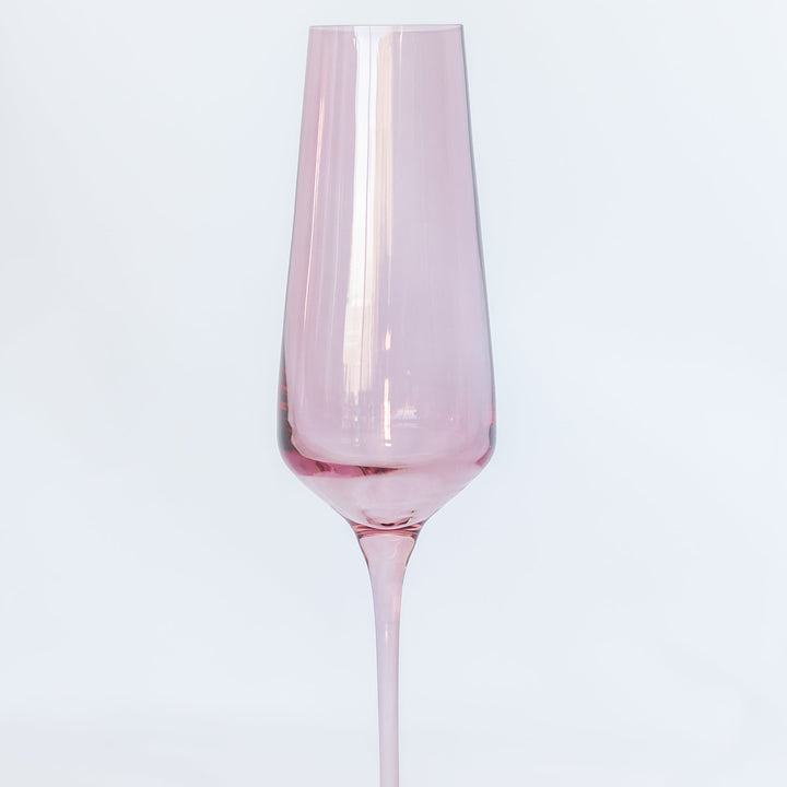 Estelle Colored Champagne Flute - Set of 6 {Rose} Estelle Colored Glass Drinkware Estelle Colored Champagne Flute - Set of 6 {Rose} Bonjour Fete - Party Supplies