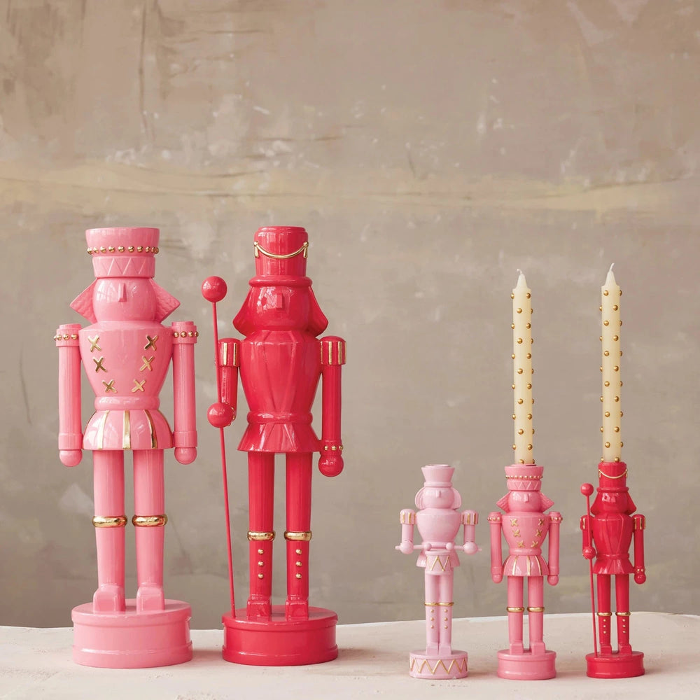 LARGE NUTCRACKER WITH GOLD DETAILS Creative Co-op LARGE NUTCRACKER WITH GOLD DETAILS Bonjour Fete - Party Supplies
