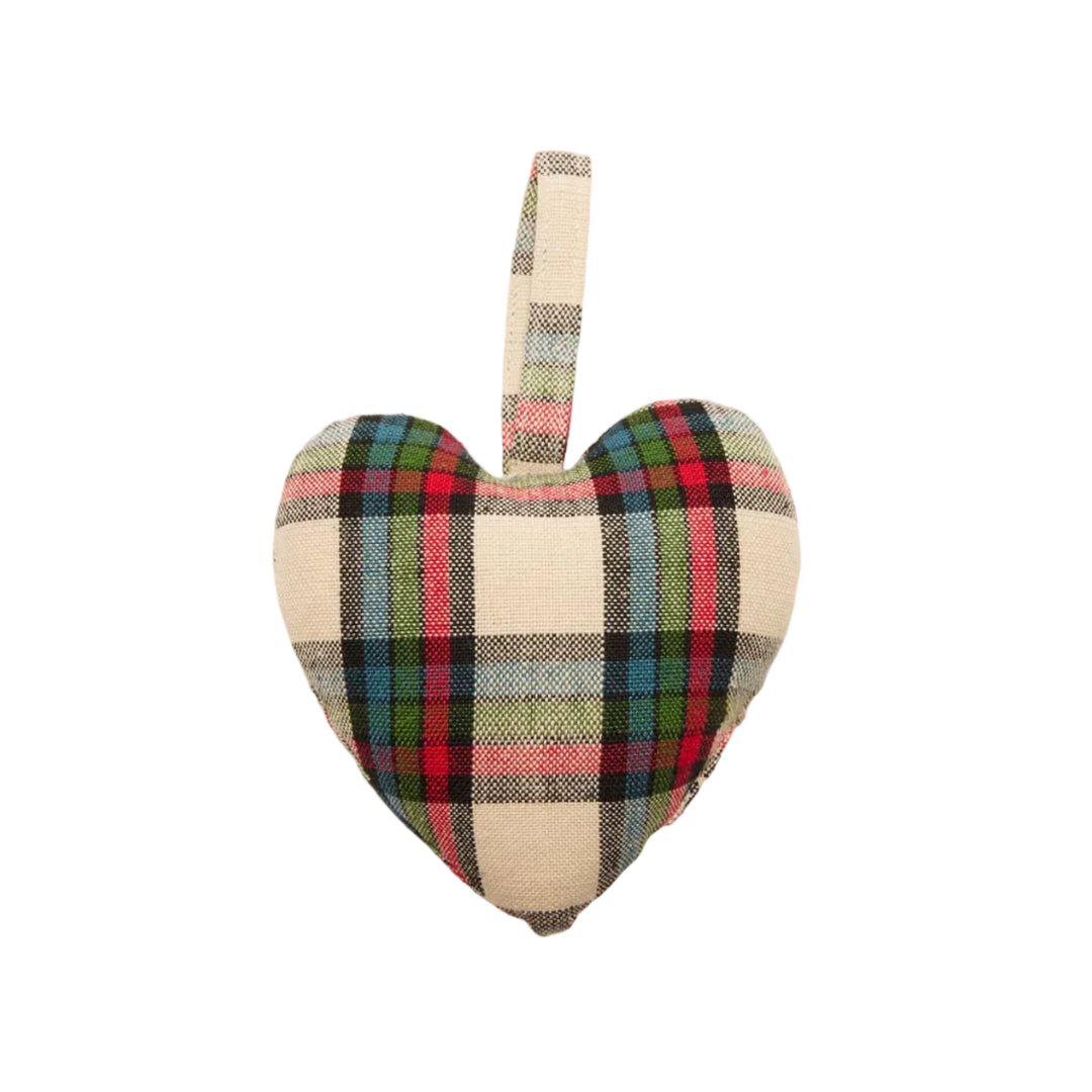 IDYLLWILD PLAID - Multi Heart Ornament Heather Taylor Home simple IDYLLWILD PLAID - Multi Heart Ornament Bonjour Fete - Party Supplies
