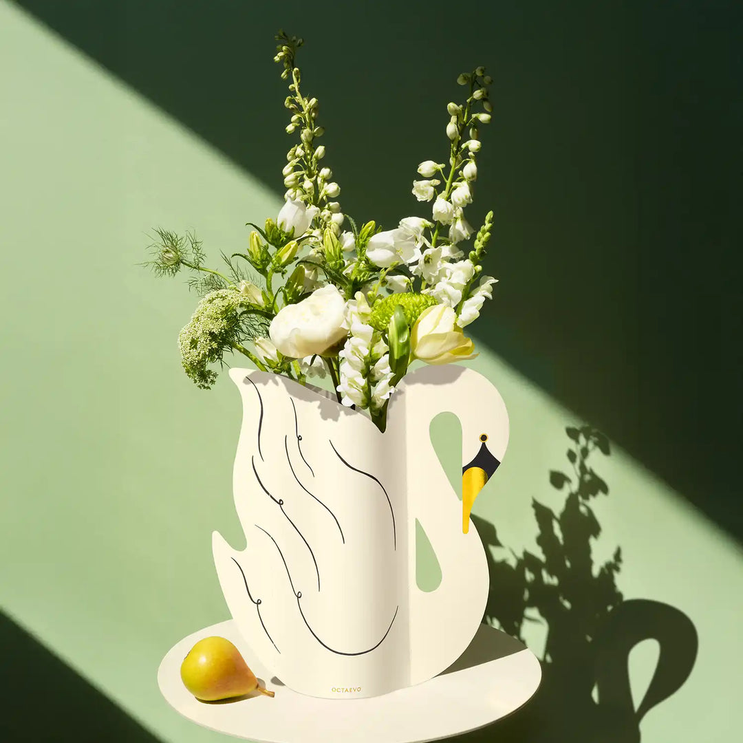 Octaevo Paper Vase Swan 54Celsius Paper Vases Octaevo Paper Vase Swan Bonjour Fete - Party Supplies