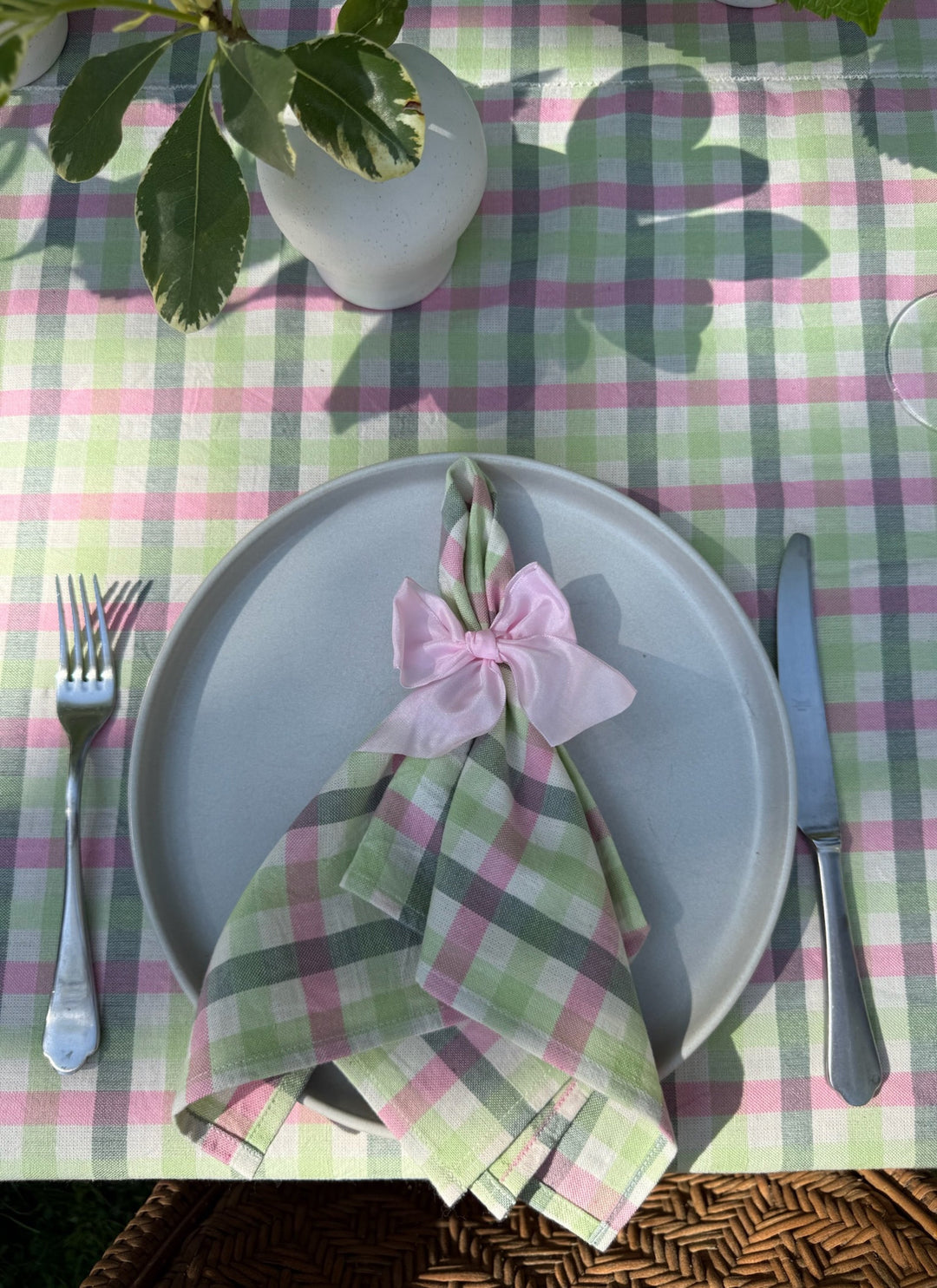 GINGHAM - Clover Napkins Heather Taylor Home simple GINGHAM - Clover Napkins Bonjour Fete - Party Supplies