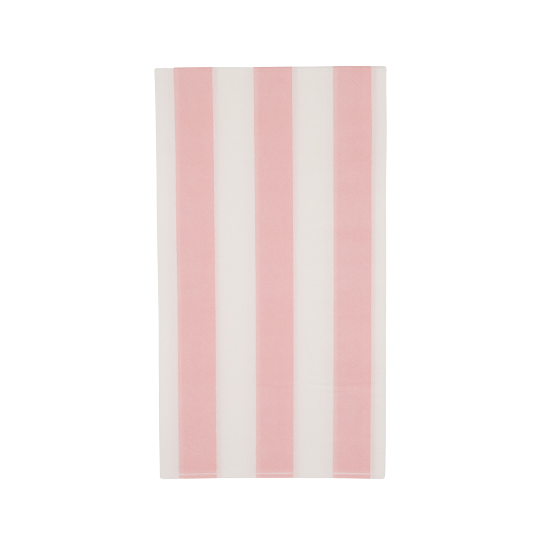 PETAL PINK CABANA STRIPE GUEST TOWELS Bonjour Fete NAPKINS Bonjour Fete - Party Supplies