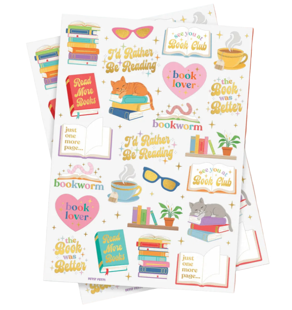 BOOK LOVER TEMPORARY TATTOOS xo, Fetti Temporary Tattoos BOOK LOVER TEMPORARY TATTOOS Bonjour Fete - Party Supplies