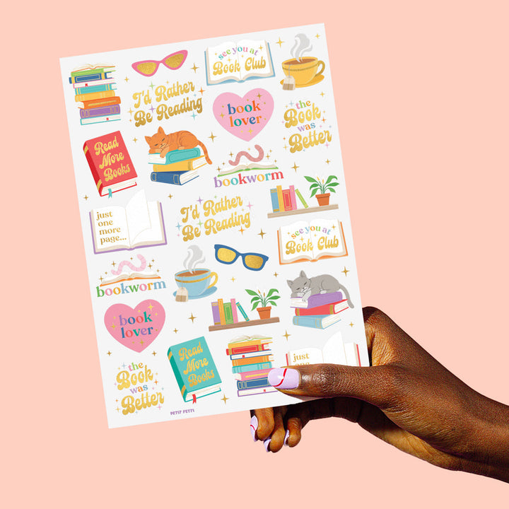 BOOK LOVER TEMPORARY TATTOOS xo, Fetti Temporary Tattoos BOOK LOVER TEMPORARY TATTOOS Bonjour Fete - Party Supplies
