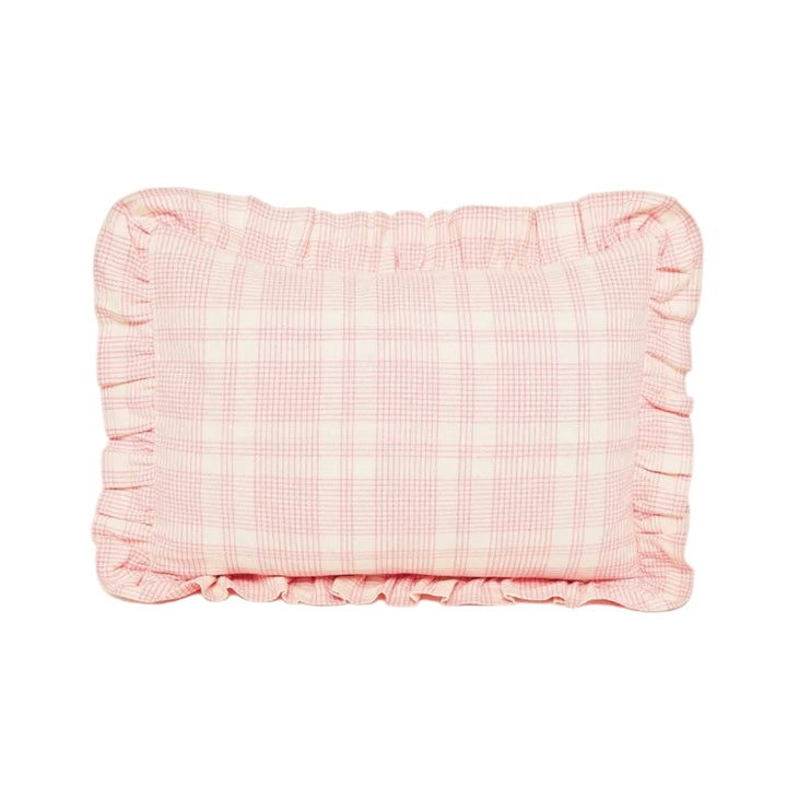 MARIANNE PLAID -  Peony Petite Pillow Heather Taylor Home simple Petite Pillow MARIANNE PLAID -  Peony Petite Pillow Bonjour Fete - Party Supplies