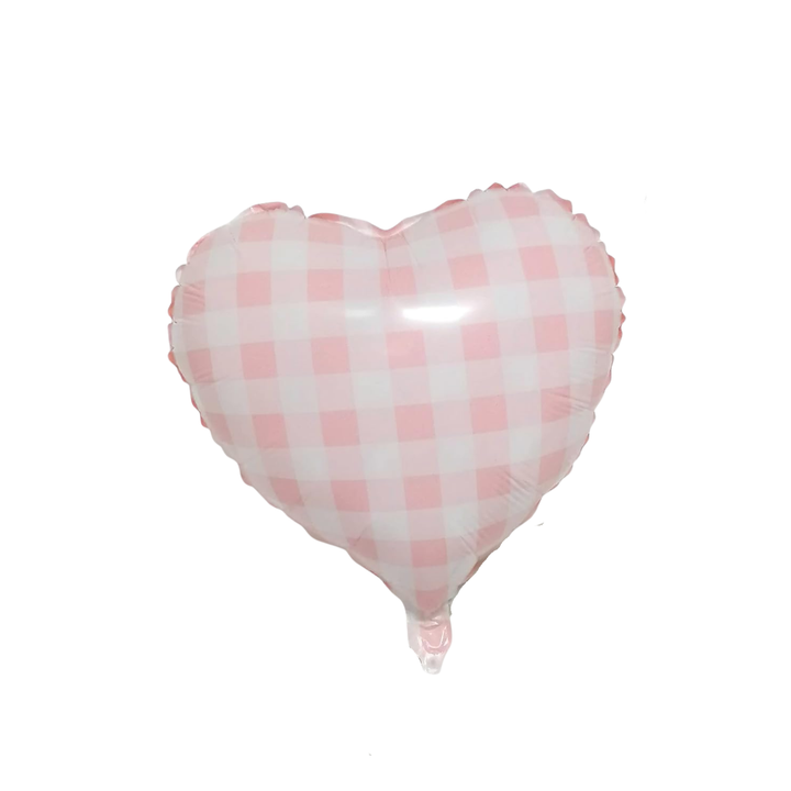 PINK GINGHAM HEART SHAPED BALLOON Amazon PINK GINGHAM HEART SHAPED BALLOON Bonjour Fete - Party Supplies