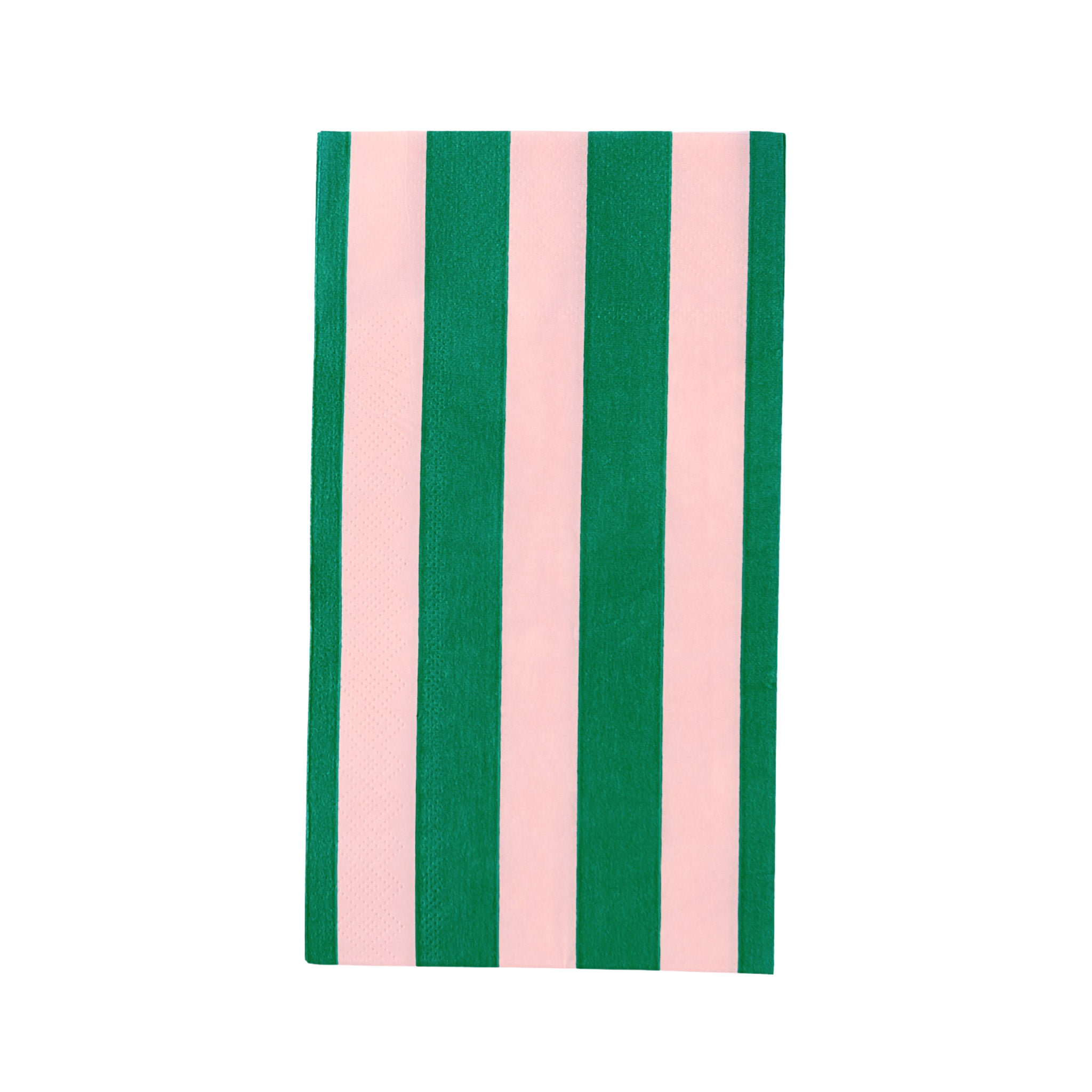 Pink and Green Signature Cabana Stripe Guest Towels - Thumbnail 3