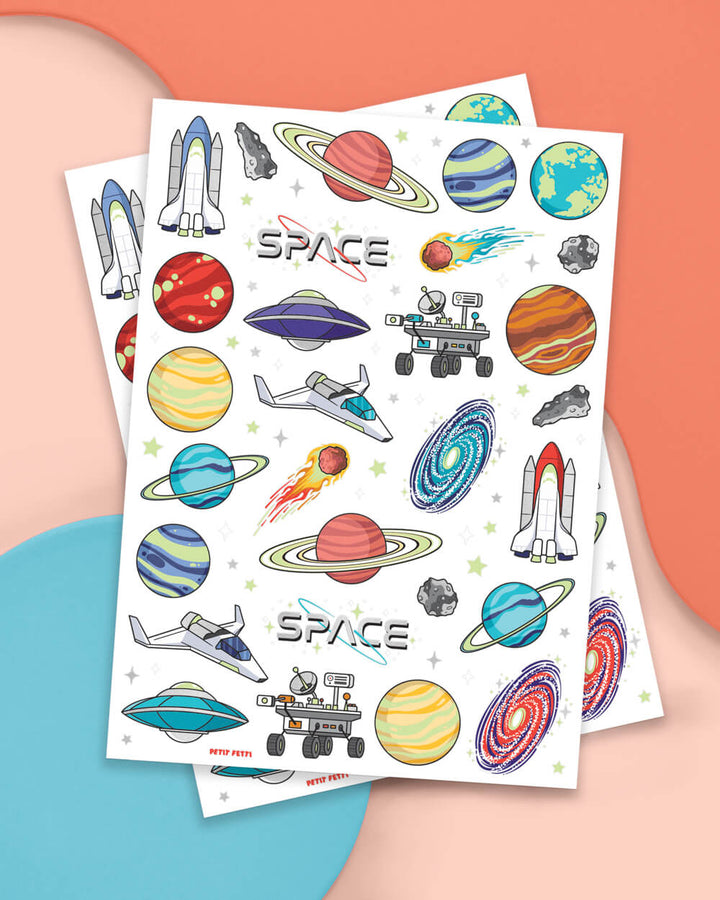 Far Out Glow in the Dark Space Tattoos