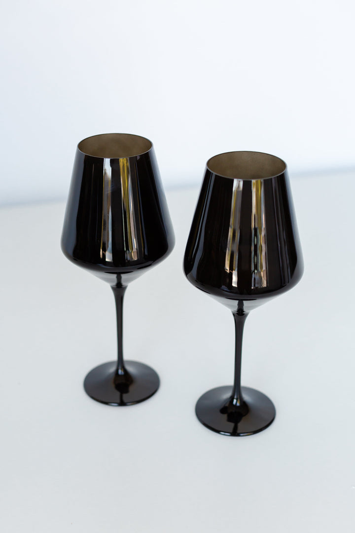 Estelle Colored Wine Stemware - Set of 6 {Black}
