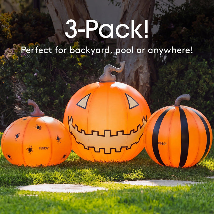 Light-Up Inflatable Pumpkin Decor, Set of 3