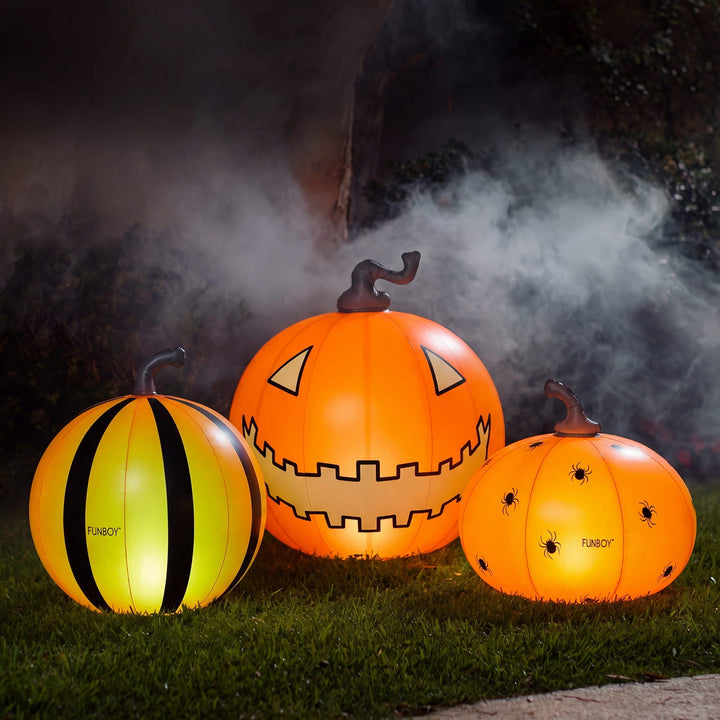 Light-Up Inflatable Pumpkin Decor, Set of 3