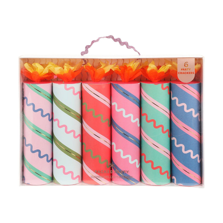 Packed Party birthday confetti party crackers, 6 count