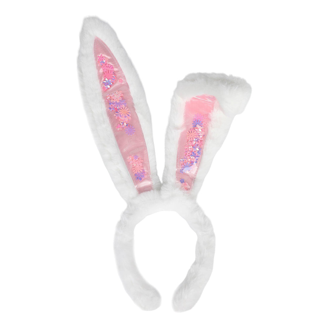 Bunny ears headband with one ear folded over
