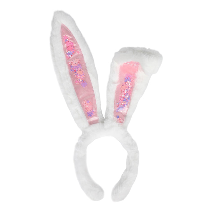 Bunny ears headband with one ear folded over