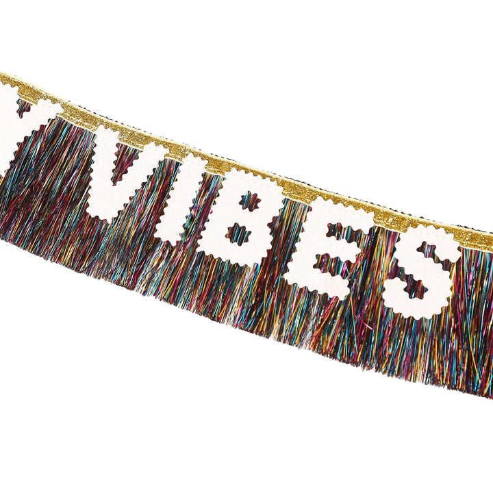 Birthday Vibes Tinsel & Glitter Sash