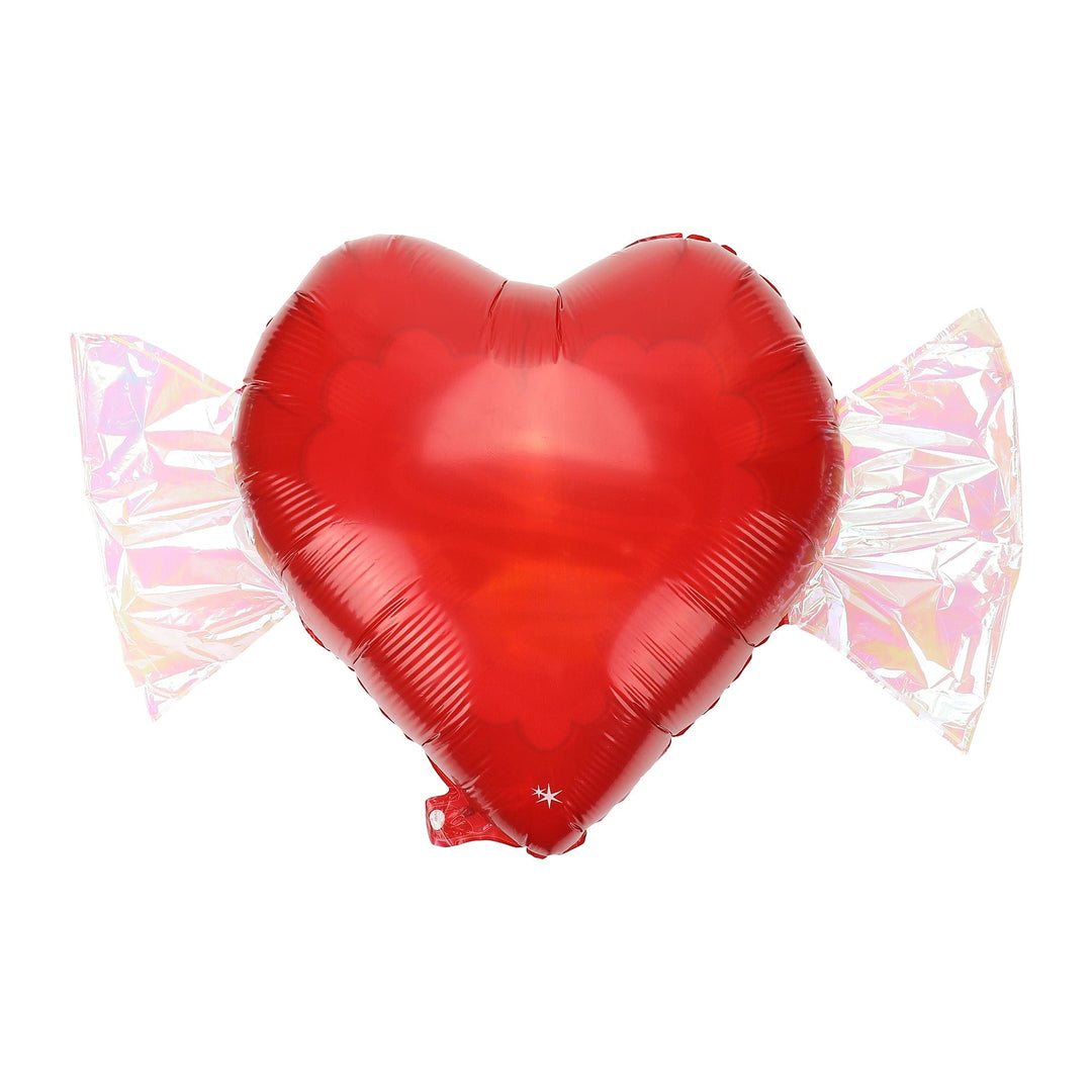 Set of 6 iridescent Valentine candy balloons, 30 by 20 inches each