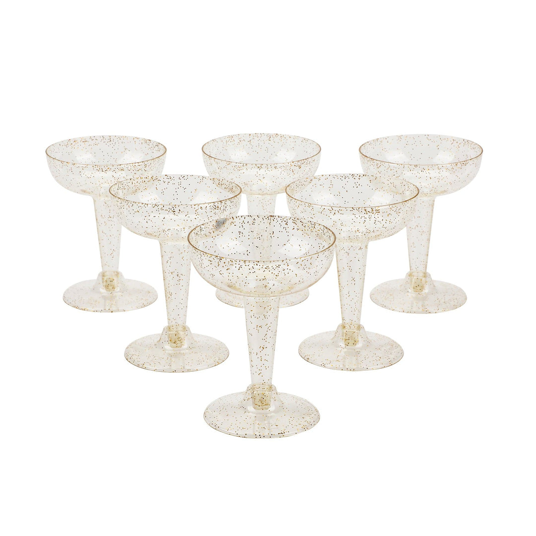 Champagne pong set with five ounce coupe glasses and four inch coasters