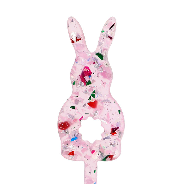 Bunny shaped acrylic cocktail stirrers for Easter brunches and spring parties