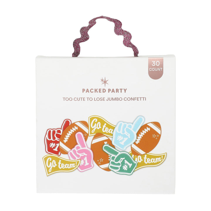 Front of the Too Cute to Lose jumbo confetti package, 30 count