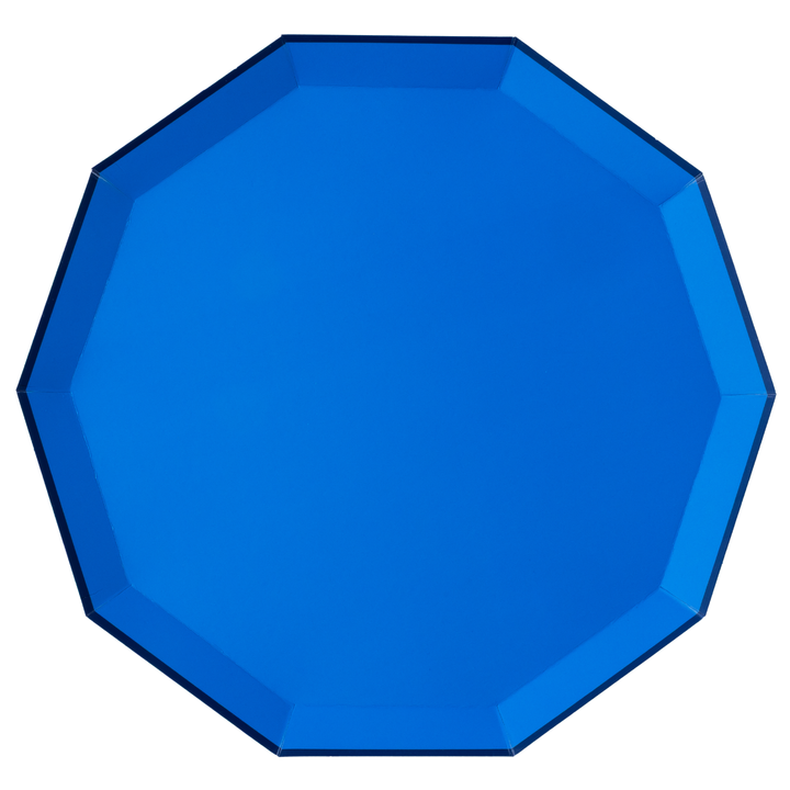 PALISADES BLUE SIGNATURE LARGE PLATES Bonjour Fete Plates PALISADES BLUE SIGNATURE LARGE PLATES Bonjour Fete - Party Supplies