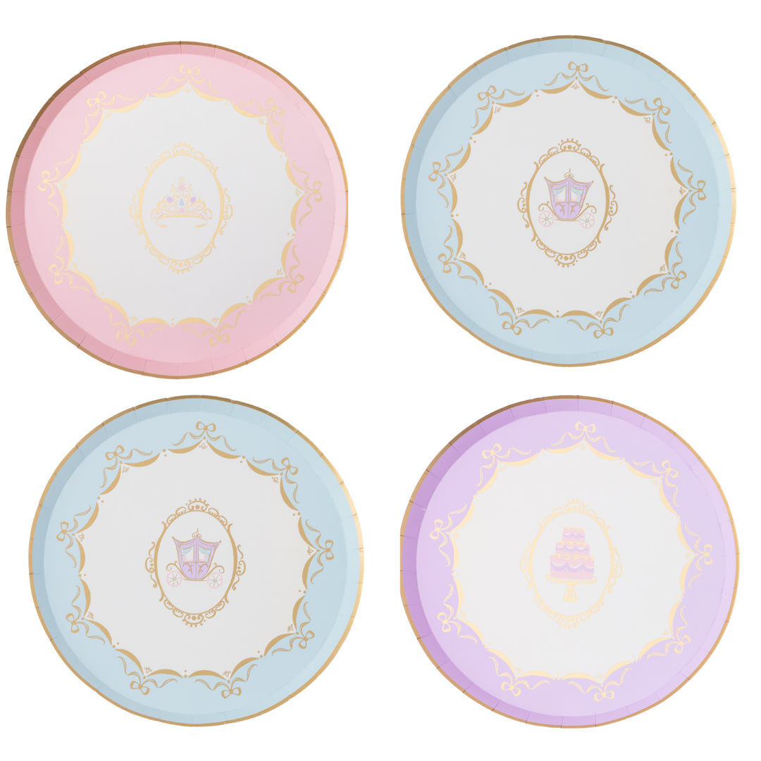 Princess Plates with Icons and pastel colors
