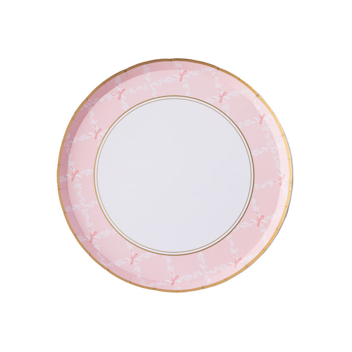 PETAL PINK TRELLIS SMALL PLATES Bonjour Fete Plates PETAL PINK TRELLIS SMALL PLATES Bonjour Fete - Party Supplies