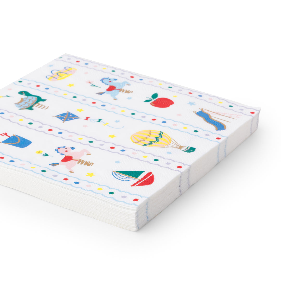 PETITE PLAYGROUND LARGE NAPKINS Bonjour Fete Napkins PETITE PLAYGROUND LARGE NAPKINS Bonjour Fete - Party Supplies