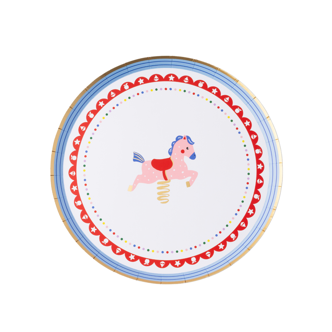 PETITE PLAYGROUND SMALL PLATES Bonjour Fete Plates PETITE PLAYGROUND SMALL PLATES Bonjour Fete - Party Supplies