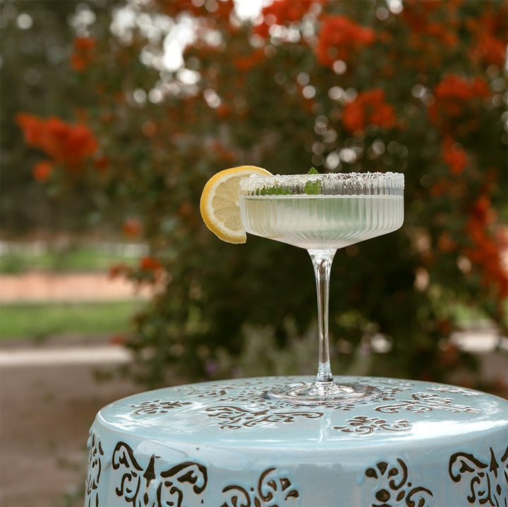 Trio of martinis made from mixer cubes styled as a gift