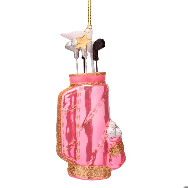 PINK GOLF BAG GLASS ORNAMENT Vondels PINK GOLF BAG GLASS ORNAMENT Bonjour Fete - Party Supplies